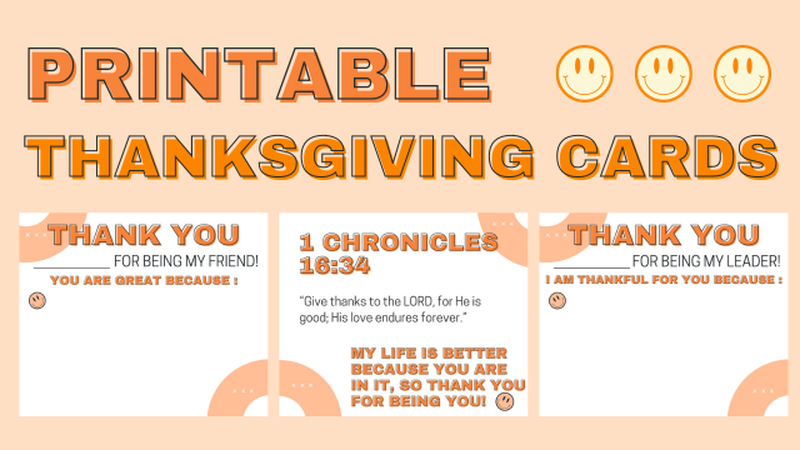 Printable Thanksgiving Cards